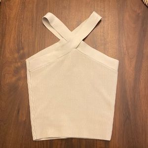 Aritzia Babaton Sculpt Knit Criss Cross Tank